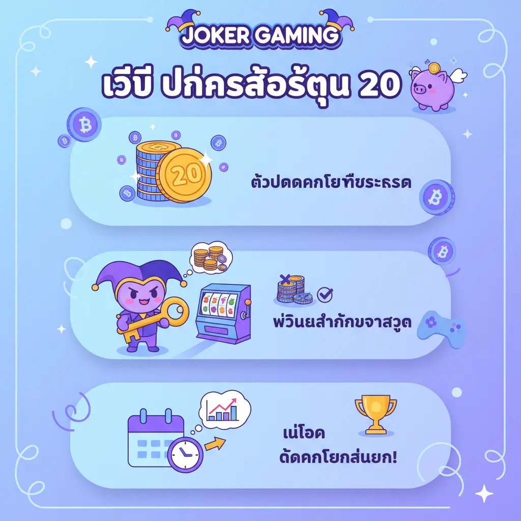 วิธี ปั่นสล็อตทุน 20 - Joker Gaming